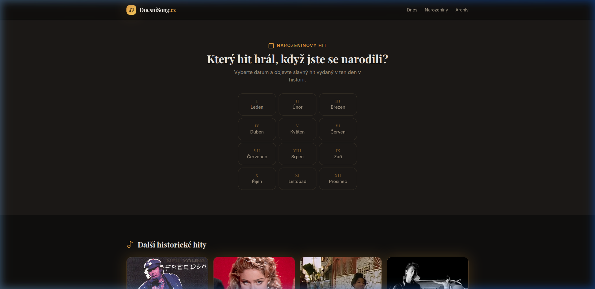 DNESNISONG.CZ screenshot 2