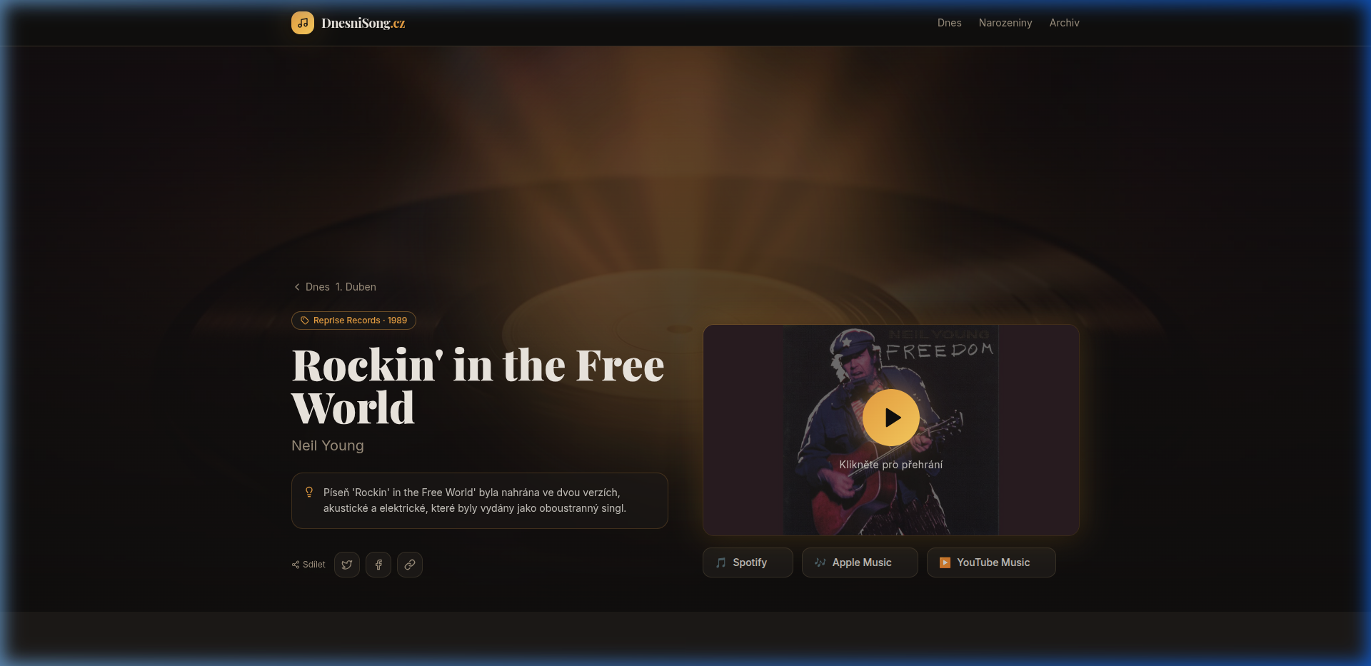 DNESNISONG.CZ screenshot 3